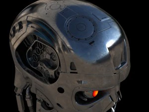 terminator t-800 skull bust 3D Model