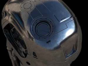 terminator t-800 skull bust 3D Model