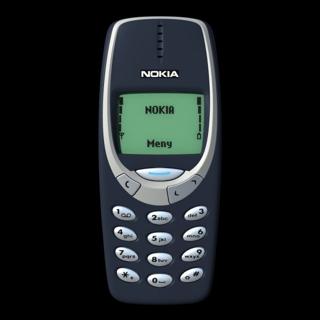 nokia 3310 3D Модель .c4d .max .obj .3ds .fbx .stl .blend