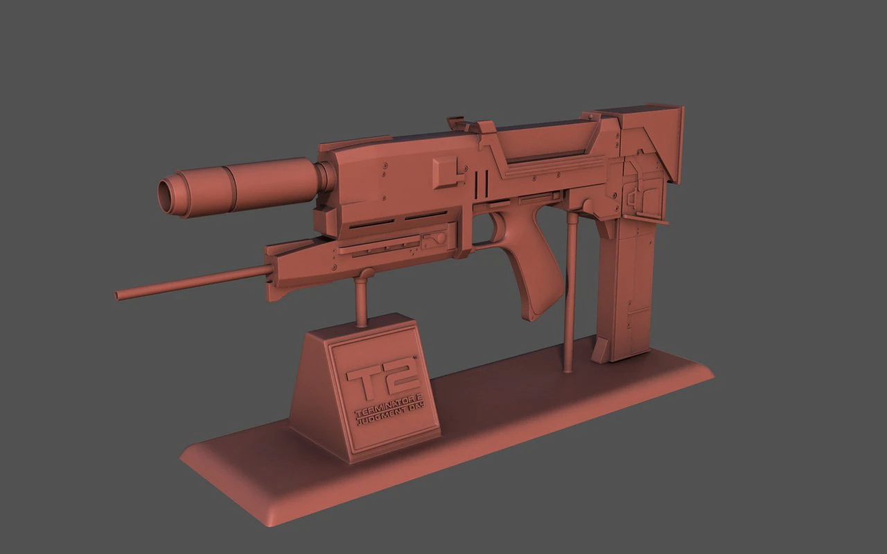 t-800 plasma rifle for 3d printing 3D Print Model .c4d .max .obj .3ds .fbx .stl .blend
