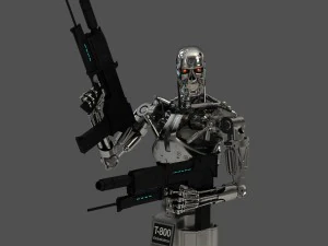 busto do endoesqueleto do terminador t-800 Modelo 3D
