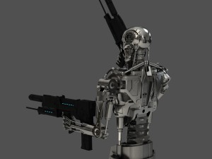terminator t-800 endoskeleton bust 3Dモデル