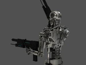 terminator t-800 endoskeleton bust 3D Model