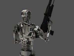 terminator t-800 endoskeleton bust 3Dモデル