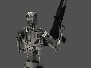 terminator t-800 endoskeleton bust 3D Model