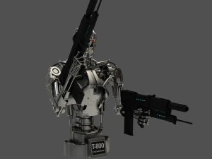 terminator t-800 endoskeleton bust 3D Model