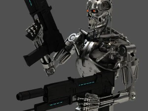 terminator t-800 endoskeleton bust 3D Model