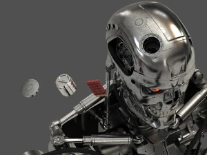 terminator t-800 endoskeleton bust 3D Model