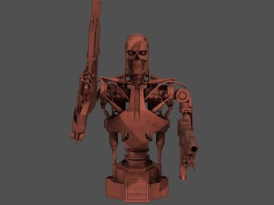 terminator t-800 endoskeleton bust 3Dモデル