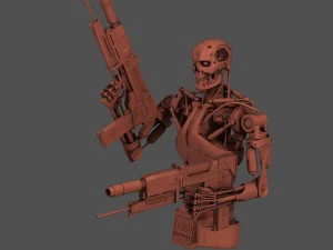 terminator t-800 endoskeleton bust 3D Model
