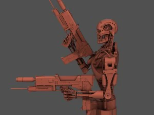 terminator t-800 endoskeleton bust 3D Model