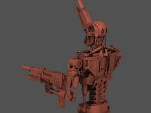 terminator t-800 endoskeleton bust 3D Model