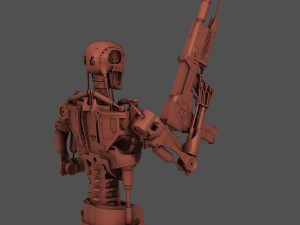 terminator t-800 endoskeleton bust 3Dモデル