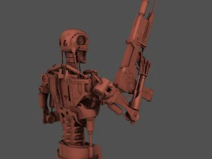 terminator t-800 endoskeleton bust 3D Model