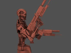 terminator t-800 endoskeleton bust 3D Model