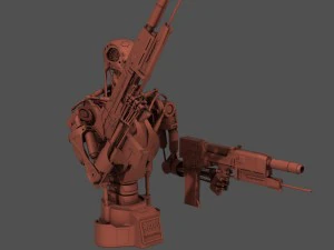 terminator t-800 endoskeleton bust 3D Model