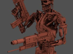 terminator t-800 endoskeleton bust 3D Model