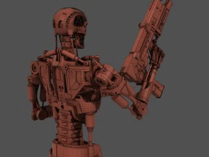 terminator t-800 endoskeleton bust 3D Model