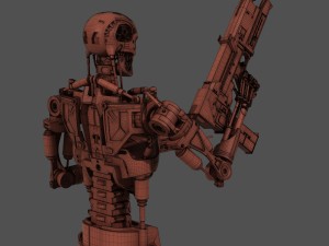 terminator t-800 endoskeleton bust 3Dモデル