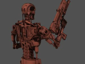 terminator t-800 endoskeleton bust 3D Model