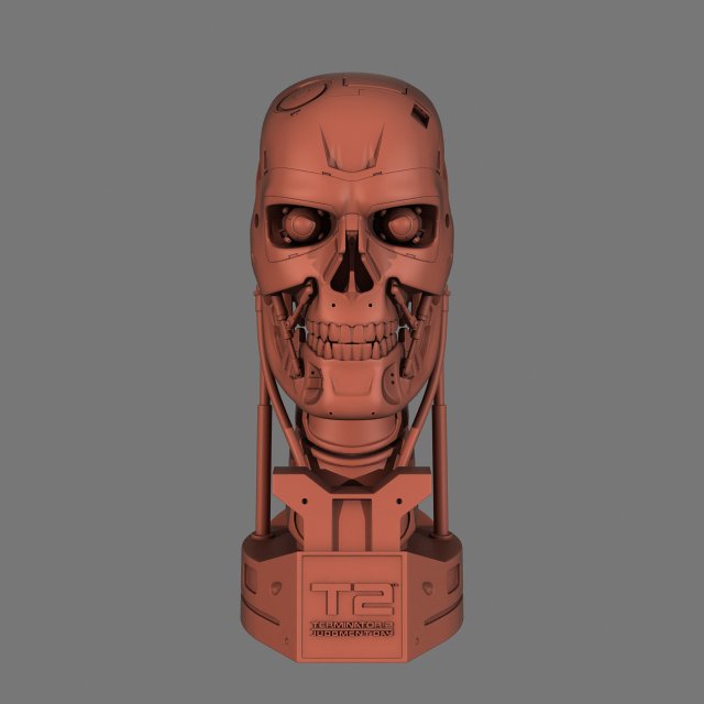 terminator t-800 skull bust for 3d printing 3D Print Model .c4d .max .obj .3ds .fbx .stl .blend 