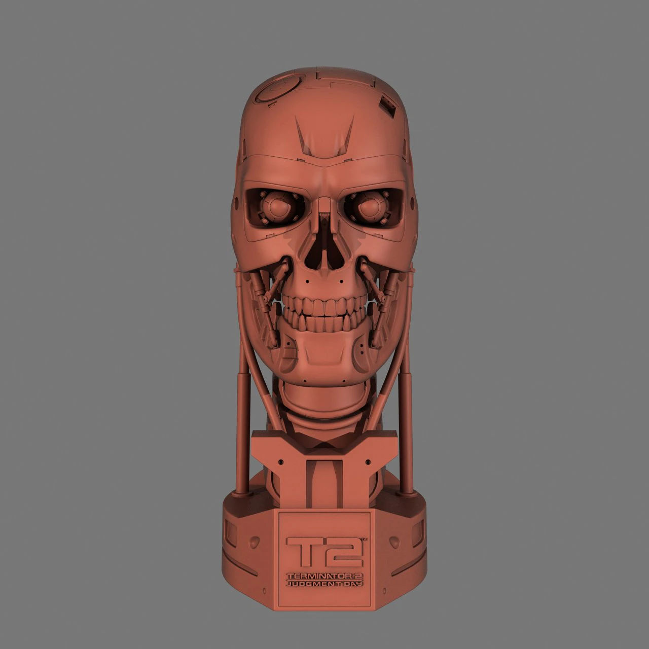 Busto teschio terminator t-800 per la stampa 3d Modello di stampa 3D .c4d .max .obj .3ds .fbx .stl .blend 