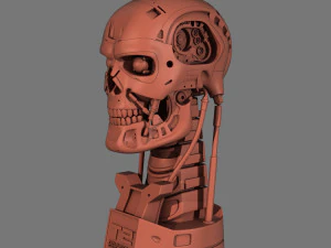 Busto teschio terminator t-800 per la stampa 3d Modello di stampa 3D