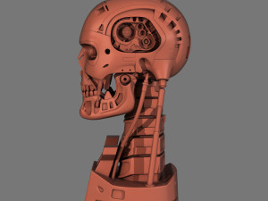 terminator t-800 skull bust for 3d printing 3D Print Model