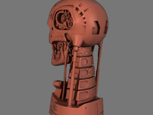 Busto teschio terminator t-800 per la stampa 3d Modello di stampa 3D