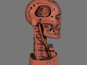 Busto teschio terminator t-800 per la stampa 3d Modello di stampa 3D
