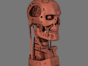 Busto teschio terminator t-800 per la stampa 3d Modello di stampa 3D