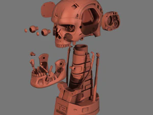 Busto teschio terminator t-800 per la stampa 3d Modello di stampa 3D