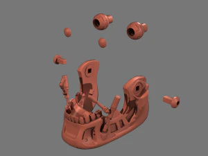 Busto teschio terminator t-800 per la stampa 3d Modello di stampa 3D