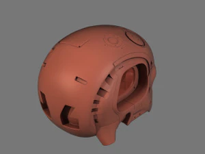 Busto teschio terminator t-800 per la stampa 3d Modello di stampa 3D