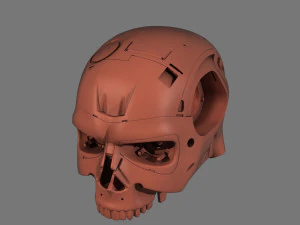 Busto teschio terminator t-800 per la stampa 3d Modello di stampa 3D