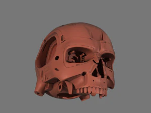 Busto teschio terminator t-800 per la stampa 3d Modello di stampa 3D