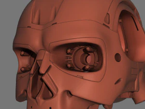 Busto teschio terminator t-800 per la stampa 3d Modello di stampa 3D