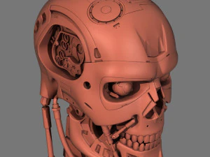 Busto teschio terminator t-800 per la stampa 3d Modello di stampa 3D