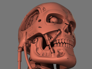 terminator t-800 skull bust for 3d printing 3D Print Model