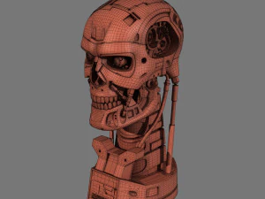 Busto teschio terminator t-800 per la stampa 3d Modello di stampa 3D
