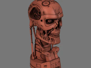 Busto teschio terminator t-800 per la stampa 3d Modello di stampa 3D