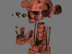 Busto teschio terminator t-800 per la stampa 3d Modello di stampa 3D