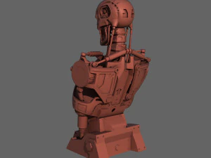 terminator t-800 torso bust for 3d printing 3D Print Model