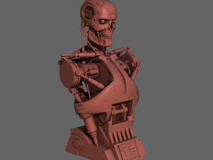 terminator t-800 torso bust for 3d printing Modèles 3D en vedette