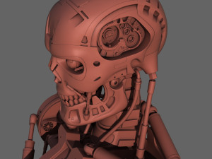 terminator t-800 torso bust for 3d printing Modèles 3D en vedette