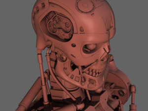 terminator t-800 torso bust for 3d printing Modèles 3D en vedette