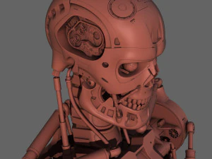 terminator t-800 torso bust for 3d printing 3D Print Model