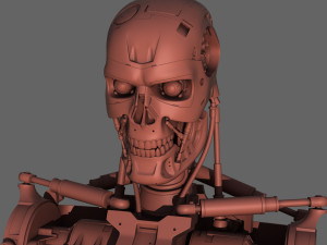 terminator t-800 torso bust for 3d printing Modèles 3D en vedette