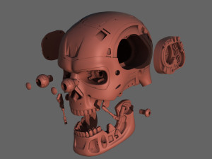 terminator t-800 torso bust for 3d printing Modèles 3D en vedette