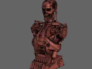 terminator t-800 torso bust for 3d printing Modèles 3D en vedette